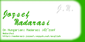 jozsef madarasi business card